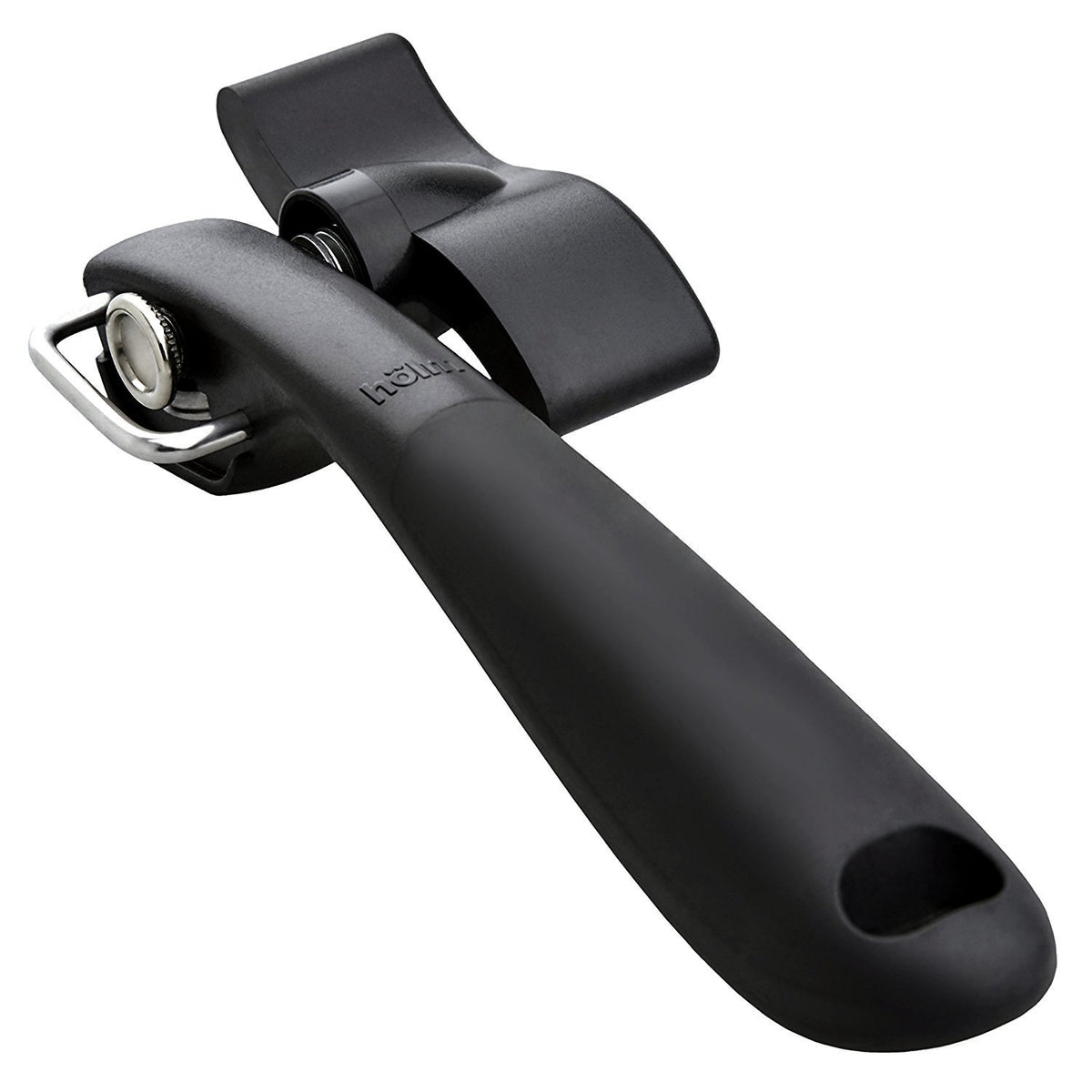 hölm Kitchen Collection Ergonomic Smooth Edge Can Opener with Handle Grip, Black